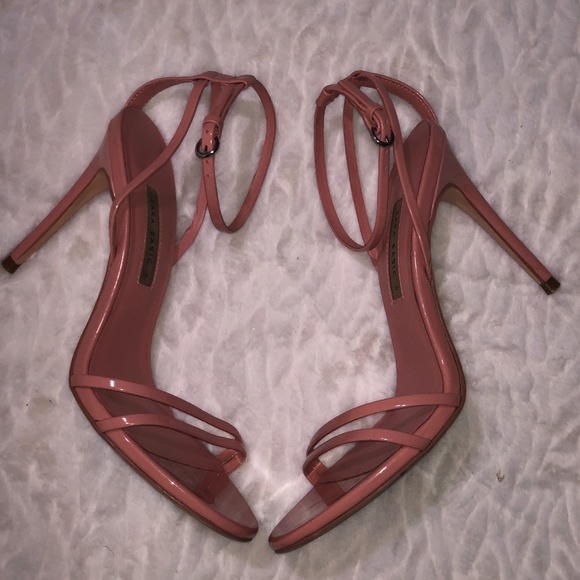 Zara Soft Pink Strappy Patent High-Heel - Picture 3 of 10